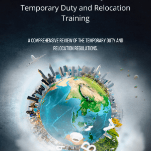 A book cover with the title of temporary duty and relocation training.